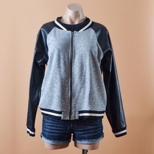 Anthropologie Dolan T-Shirt Varsity Bomber Jacket